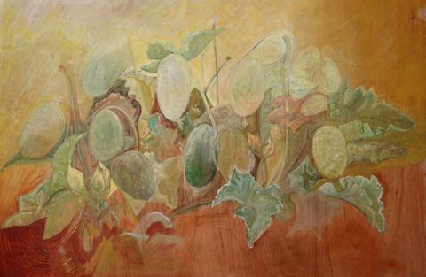 Echinocystis lobata peinture de Anne Marie Jaumaud