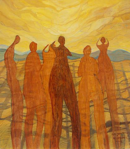 La conscience d'etre ombre peinture de Anne Marie Jaumaud